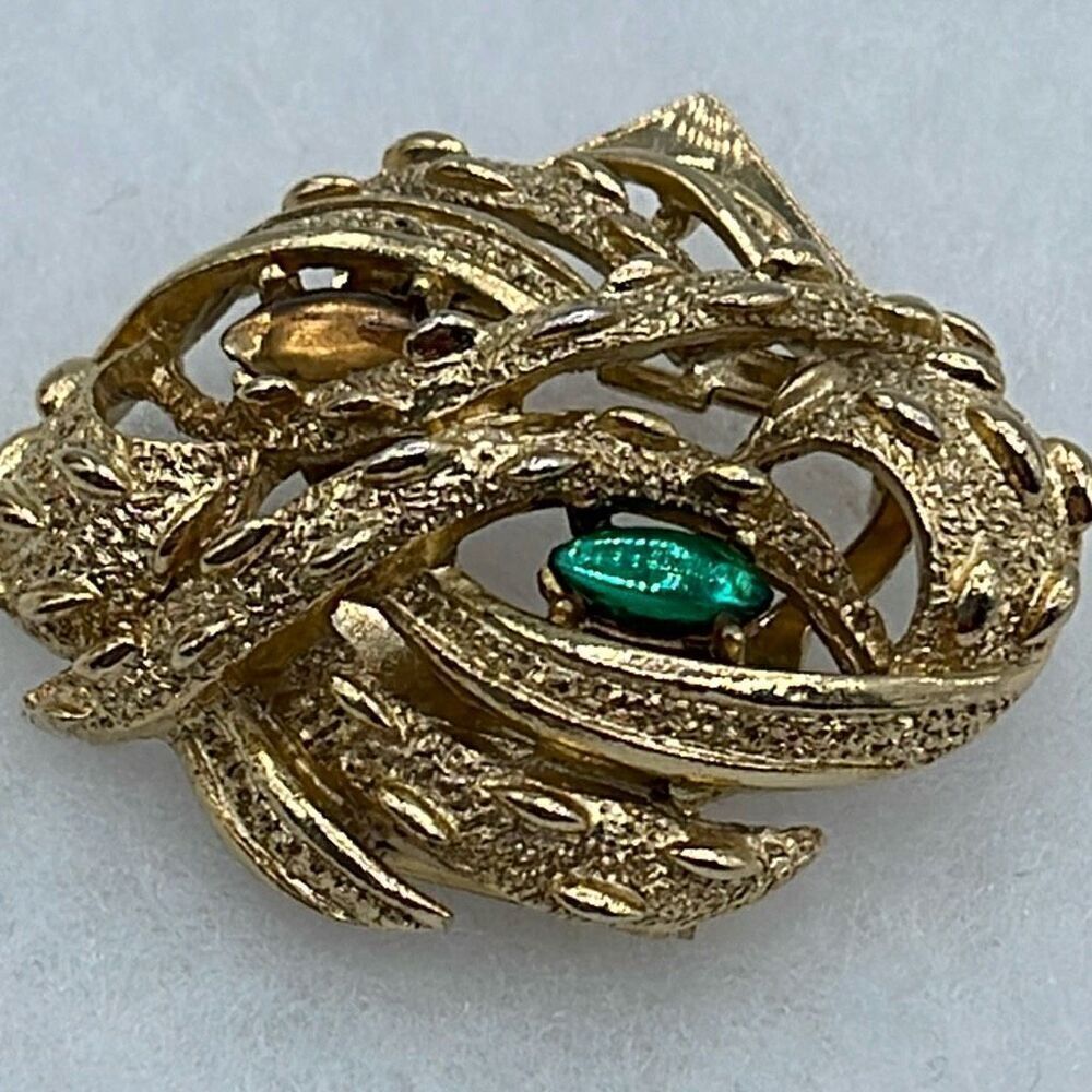 Vintage dress clip- brooch with rhinestones.